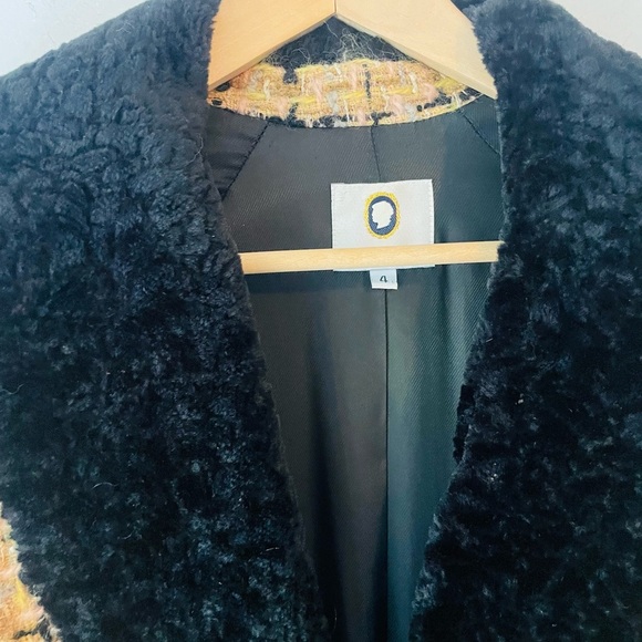 Mayle Vintage Tweed Black and Tan Coat RARE - Picture 5 of 9